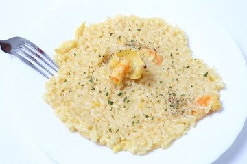 Risotto con frutti di mare e pesce