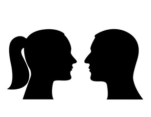 sihouette human head