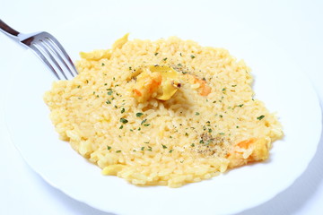 Risotto con frutti di mare e pesce