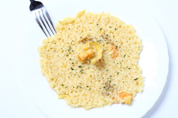 Risotto con frutti di mare e pesce