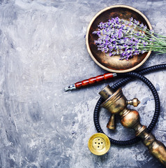 Asian tobacco hookah with lavender aroma