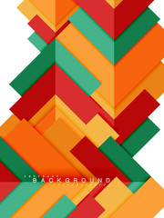 Multicolored abstract geometric shapes, geometry background for web banner