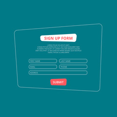 Sign up form