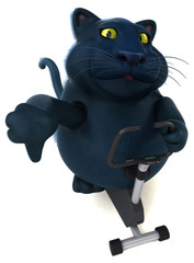 Black cat - 3D Illustration