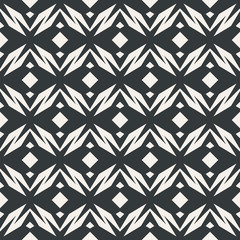 Geometric abstract seamless pattern monochrome or two colors vector