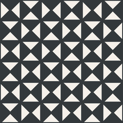 Triangle in table square or net abstract seamless pattern monochrome or two colors vector
