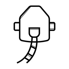 oxygen mask icon, vector