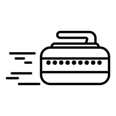 curling stone vector icon
