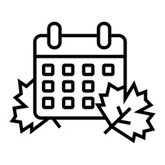 Autumn calendar icon