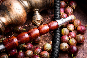 Stylish oriental shisha with gooseberry