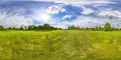 A Spherical 360 degrees seamless panorama view in equirectangular projection, panorama of natural landscape in Germany. VR content - obrazy, fototapety, plakaty