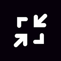 Arrow minimise vector icon