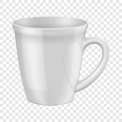Empty white cup i mockup. Realistic illustration of empty white cup i vector mockup for web
