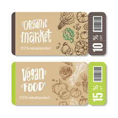 Organic Market Kit Vector Illustration