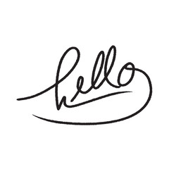 Hello hand drawn lettering