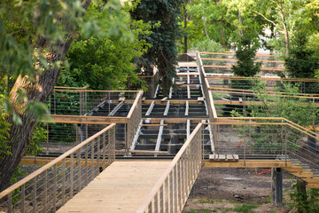 Improvement of the coastline in VDNH Park in Moscow