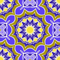 colored floral geometric vector pattern. Vector illustration. ideal for creative and decorative projects.