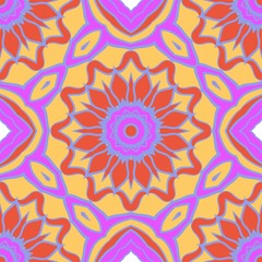 Unique, abstract floral color pattern. Seamless vector illustration. For design, wallpaper, background