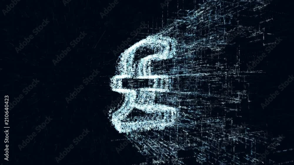 Wall mural digital intro animation sign pound