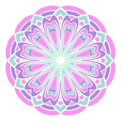 Mandala. Color flower ornament. Vector illustration