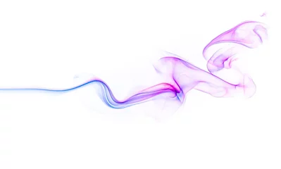 Zelfklevend Fotobehang Colored smoke on white background © yauhenka