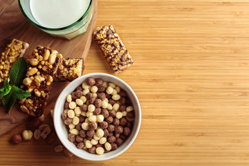 Healthy breakfast on the table