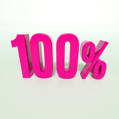 100 Percent Pink Sign