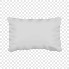 White pillow mockup. Realistic illustration of white pillow vector mockup for web