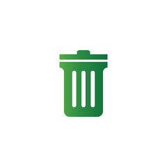 Trash bin logo design template