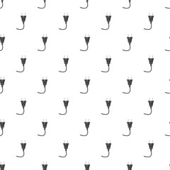 Electricity plug pattern seamless repeat in cartoon style vector illustration