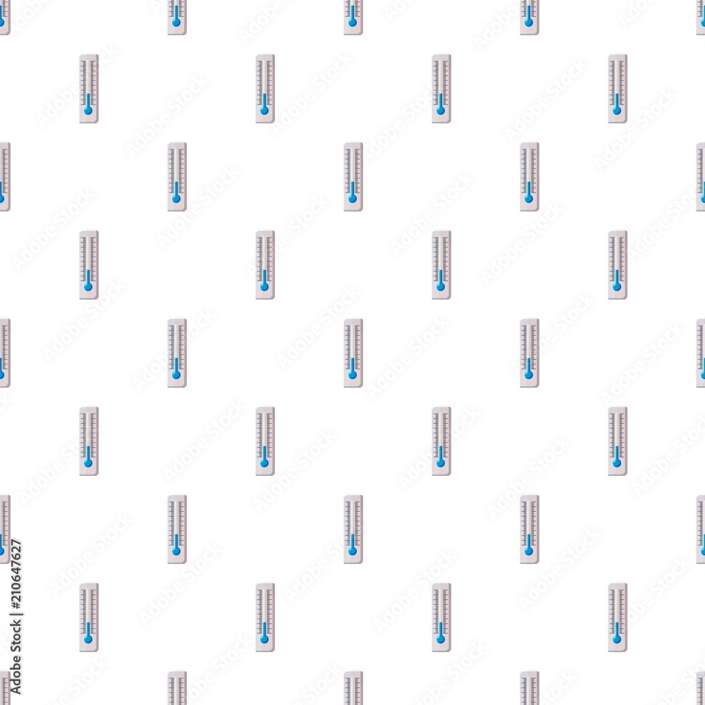 Poster thermometer pattern seamless repeat in cartoon style vector illustration