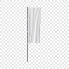 White panel flag mockup. Realistic illustration of white panel flag vector mockup for web