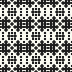 Seamless pattern halftone design. Modern textile print with dots. Vector fashion background. Grunge dirty circles.
