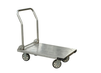 Warehouse trolley (with clipping path) isolated on white background