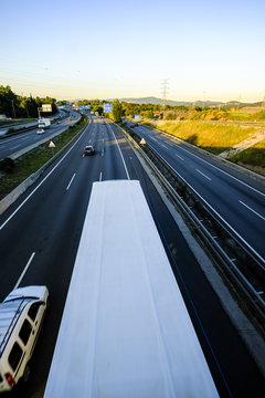 Modern highway in Catalonia