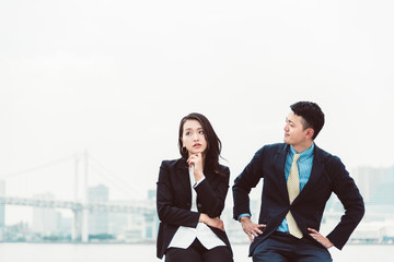 ビジネスイメージ・男性と女性・仲良し