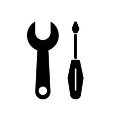 tool icon. key and screwdriver. concept of repair. vector icon