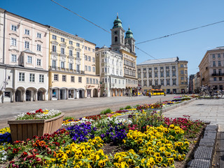 Auf dem Hauptplatz in Linz