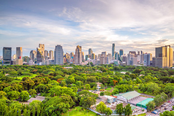 Obraz premium Bangkok city skyline from top view in Thailand