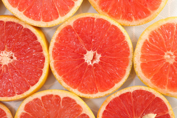 fresh grapefruit slice