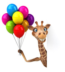 Fun giraffe - 3D Illustration © Julien Tromeur