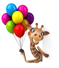 Fun giraffe - 3D Illustration © Julien Tromeur