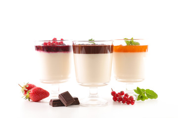 assorted panna cotta