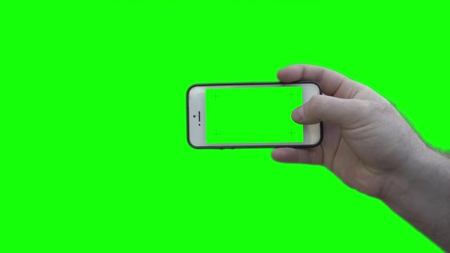Hand Holding Smartphone To Take Pictures With A Green Screen In Back Chroma  LOG