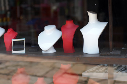 Jewerly Display In A Jewerly Shop