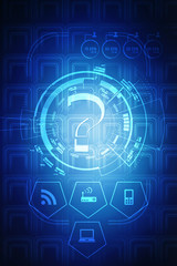 Obraz premium 2d illustration question mark 