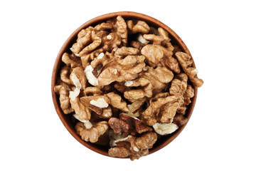 peeled walnuts isolated