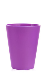 purple plastic glass