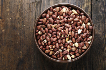 peanuts in a clay plate