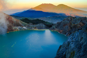 Fototapeta premium Ijen volcano, Jawa, Indonesia